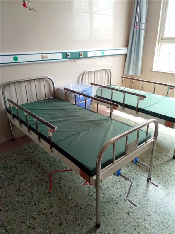 不锈钢床头双摇护理床（选配护栏）